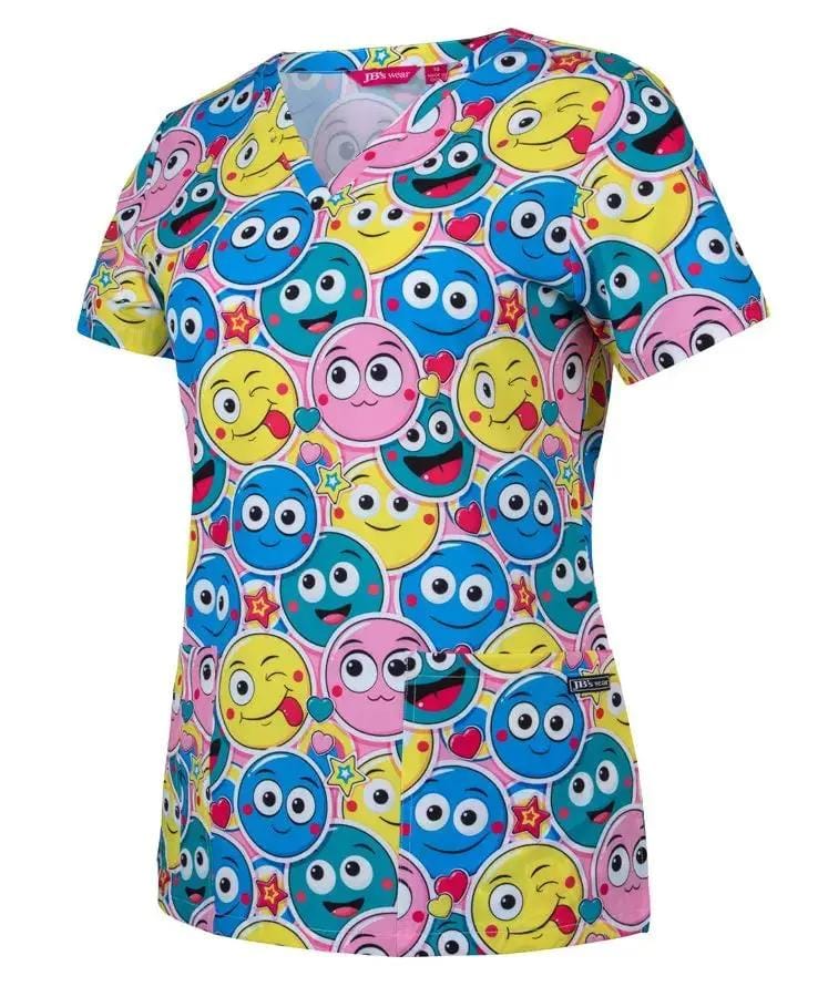 Jb's Wear Women's Printed Scrub Top 4STP1 Simply Scrubs Australia